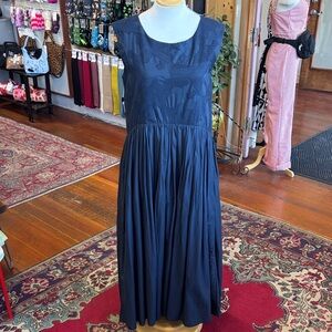 Merlette minimalist modest navy 100% cotton dress